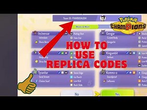 How to Use Replica Codes in Pokémon Champions