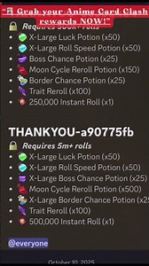 Unlock NEW Anime Card Clash Codes! 🔥 Free Rewards in Roblox! #robloxcodes #robloxedit #robloxshorts