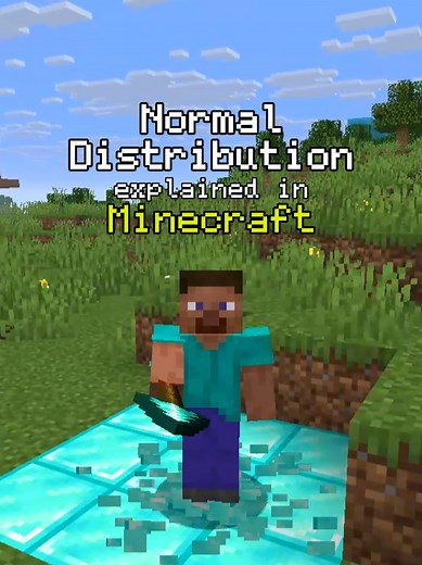 Normal distribution explained in minecraft. #explainedinminecraft #gpa #math #mathhelp