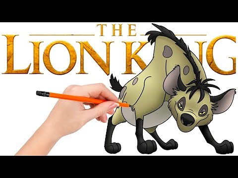 How to draw Shenzi hyena from The Lion King