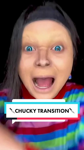 Counting Down to Halloween with Chucky Makeup Transition