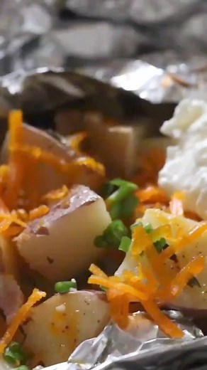 Grilled foil-packed potatoes are perfect for BBQ dinner or any meal. Easy to assemble everything into foil packets and grill it over a fire, grill, or oven. Get recipe - https://www.currytrail.in/grilled-potatoes-in-foil-3/ | Curry Trail