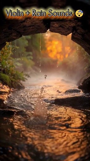 🌙 Violin + Rain Sounds for Anxiety Relief | Black Screen
