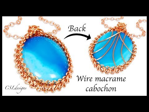 How to wire macrame cabochon