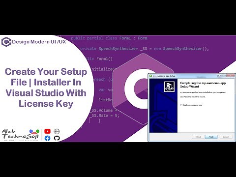 How To Create Setup File (.exe, .msi) In Visual Studio With License Key || Installer || Deployment