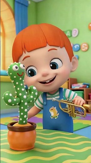 🌵 لنرقص مع الصبار 🎵#أغاني_أطفال #تعلم_المشاركة #domikids# shorts