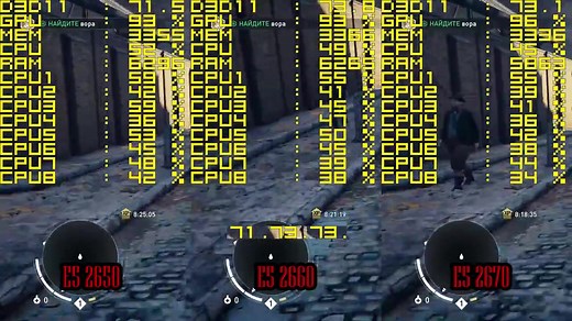 Intel Xeon e5 2650 vs 2660 vs 2670 对比测试 (华南x79 gtx 1070 )