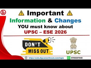 Major Updates in ESE 2026 Exam | New UPSC Rules, Pattern & Eligibility Full Details