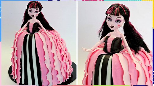 Draculaura Monster High Doll Cake By:Cake Style | MetDaan Cakes