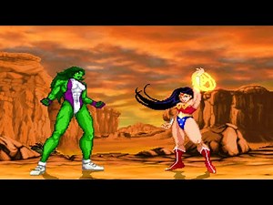 Wonder Woman vs She Hulk SUPER EPIC FIGHT🔥DC Comics vs Marvel Mugen Battle Tribute