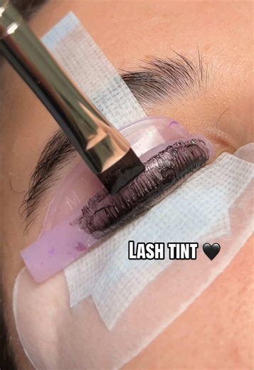 The tinting step 🖤 Where lashes get that deeper, fuller look ✨ #koreanlashlift #lashtint #lashliftandtint #naturallashes #lashartist