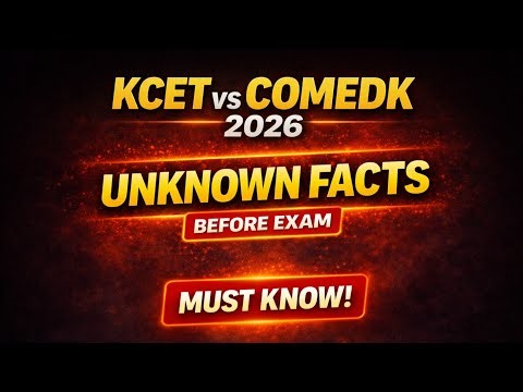 "Before Writing KCET & COMEDK 2026 — Watch This! Unknown Truth Revealed Seats, Fees "