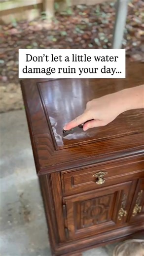 196K views · 607 reactions | Water damage isn’t the ending, it’s the beginning of a new design. #waterdamage #waterdamagerepair #furnitureflip #refinishingfurniture | shellydoesdiy | Facebook