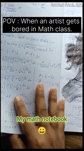 POV: When an artist gets bored in Math class |@sayanpaulart | #art #drawing #artist