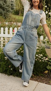 4 easy ways to style these trendy barrel jean overalls! They’re seriously adorable and a MUST- HAVE for fall. Which look would you wear?!😍💖 #loveoliveco #womensboutique #idahofalls #provo #rexburg #womensfashion #laytonutah #gilbertaz #modestoutfits #modeststyle #barreljean #overalls | Love Olive Co