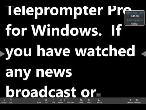 Teleprompter Pro for Windows Tutorial