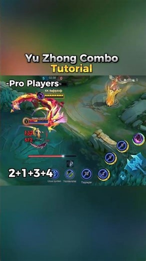 Yu Zhong Combo Tutorial ✅ #mlbb #mobilelegends #mlbbcreator