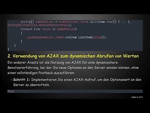 Integration von JavaScript in ein ASP.NET DropDownList-Steuerelement