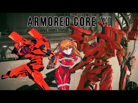 Asuka Evangelion in Armored Core 6 - Neon Genesis Eva Build OVERPOWER