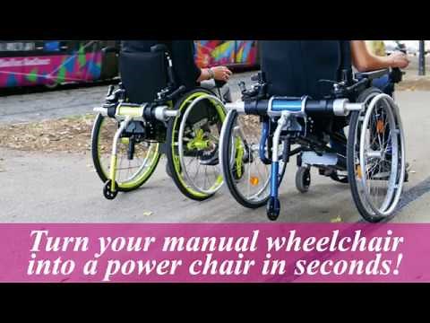 Turn your manual wheelchair into a powerchair in seconds with Light Drive.
