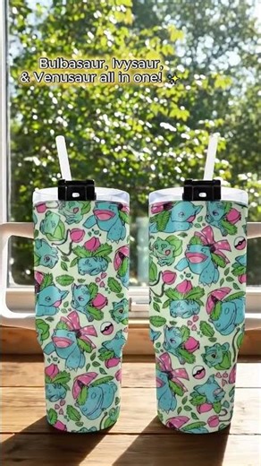Venusaur Pokemon 30oz Tumbler for Picnic & Outdoor Fun! 🌿 Custom Anime Water Bottle#venusaur#pokemon