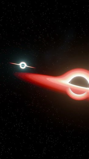 When Black Holes Orbit Each other #shorts (Blender)