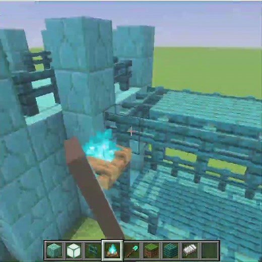 プリズマリンレンガで城作ってみた＃マイクラ
