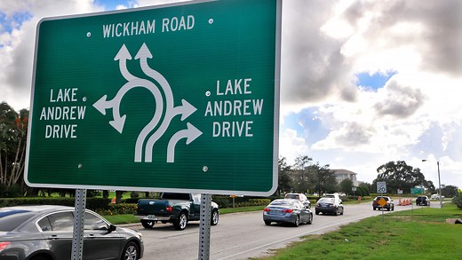 Viera roundabout traffic lane pattern could change
