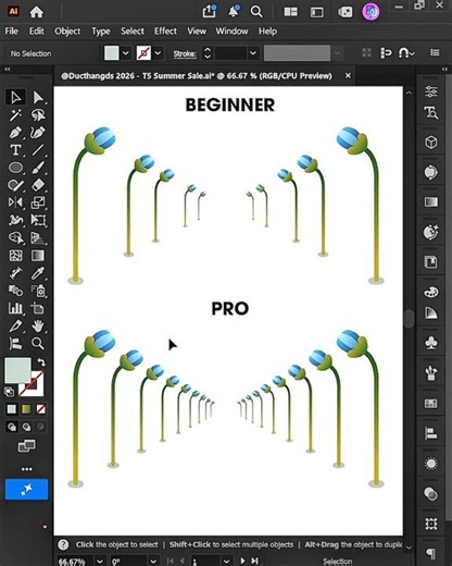 Adobe Illustrator 2027 Tips - How Experts Use the Scale Tool (Part 2)#illustration #illustrator
