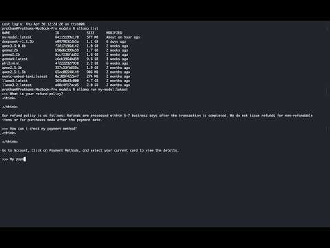 Fine-Tuned LLM Output Demo (Runs Fully Locally, No Cloud)