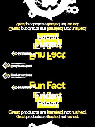 #FunFactFriday Fun fact: Most successful tech products go through multiple iterations before users ever see the final version. Iteration isn’t delay, it’s direction. What product do you think nailed this? #Codetratives #FunFactFriday #TechFacts #ProductDevelopment #Iteration