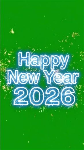 Happy New Year 2026 Lightning Text Effect | Green Screen 03