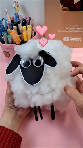 🐑✨️Let's make a sheep lamp! #craftforkids #creativecrafts #craft