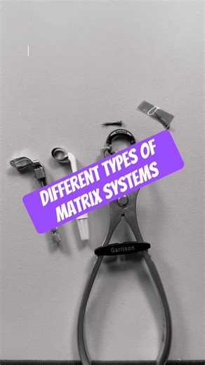 Types of matrix systems. There are 3 different types. #dentalassistant #dentaltips #dentalcare