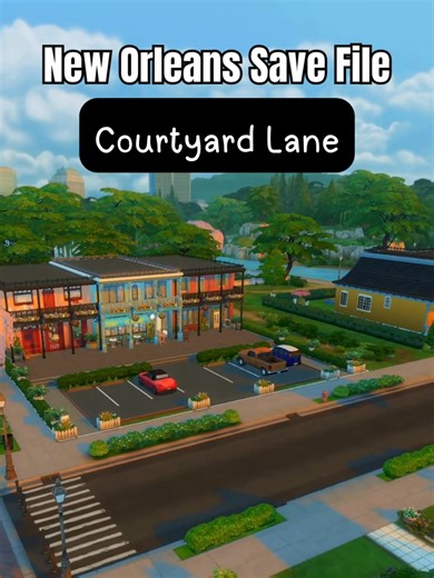 New Orleans Save File Countdown! Here's a peak at the Courtyard Lane neighborhood. I am so so excited about this world and I can't wait to share it with you! #sims4 #Sims4build #WillowCreekgoesNewOrleans #SimsTour #simsbuild @thesims
