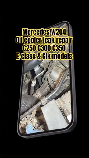 Most common oil leak repair on Mercedes W204 engine #primetechautomotive #trending #shorts