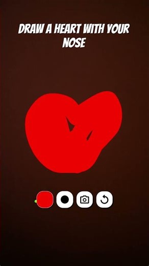 can you draw a perfect heart with your nose?