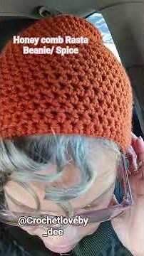 Honey Comb Rasta Beanie all single crochet! 🧶🌹🥧🦃🎄