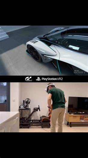 Testing the Aston Martin Valkyrie in Gran Turismo 7 with PlayStation VR2 #granturismo7 #psvr2 #ps5