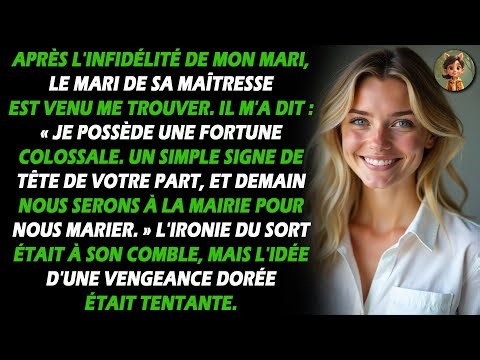 Après que mon mari ait eu une liaison, le mari de sa maîtresse est venu me voir. Il m'a dit : 'J'ai