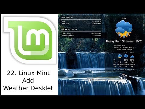 How to add weather desklet to Linux Mint 19