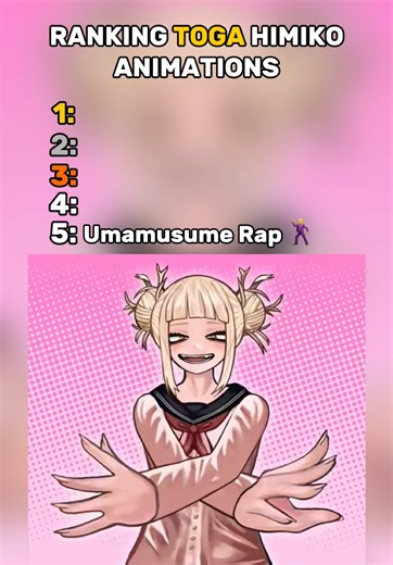 Ranking toga himiki animations #top5 #ranking #animationmeme #mha #togahimiko