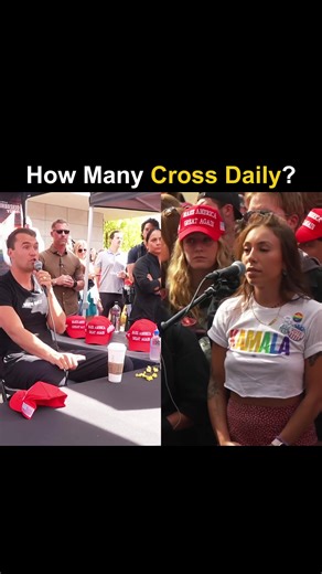 How many cross daily? #turningpointusa🇺🇸 #usa🇺🇸 #charliekirk #usa #turningpointusa