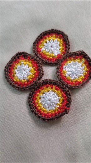 crochet perfect circle tutorial with multiple colors #handmade #diy# love knitting #crochet