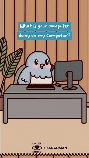 My Computer 🤯 Mushie & Birdie | Comedy Animation Meme | Original Video: Under Studio x ‪@SanGoMan‬