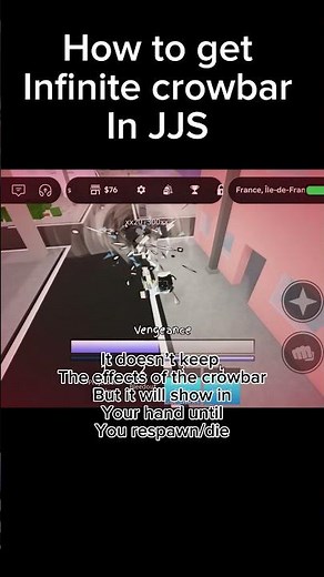 How to get infinite crowbar in jjs #anime #jujutsukaisen #jjk #jujutsushenanigans #jjs