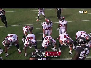 victory formation. The Bucs survive against the Falcons!