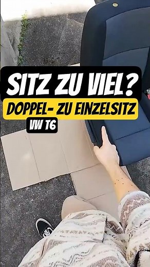 Doppelsitzbank zum Einzelsitz im T6 umbauen #vwt6 #carrepair #campervan