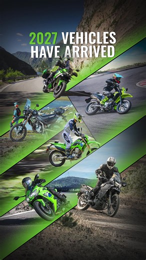 The new 2027 #Kawasaki motorcycle lineup is here. Tour farther on the VERSYS 900 SE LT ABS, adventure aboard the KLX300 XPL ABS, bring some attitude to the street with the Ninja 650 ABS, or keep exploring when the pavement ends on the KLR650 DF ABS. #GoodTimes . . . Equipment illustrated and specification may vary to meet individual markets.
