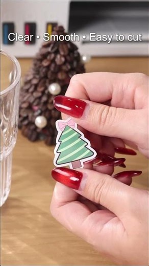 DIY Christmas Clear Stickers (Printable PET) 🎄✨